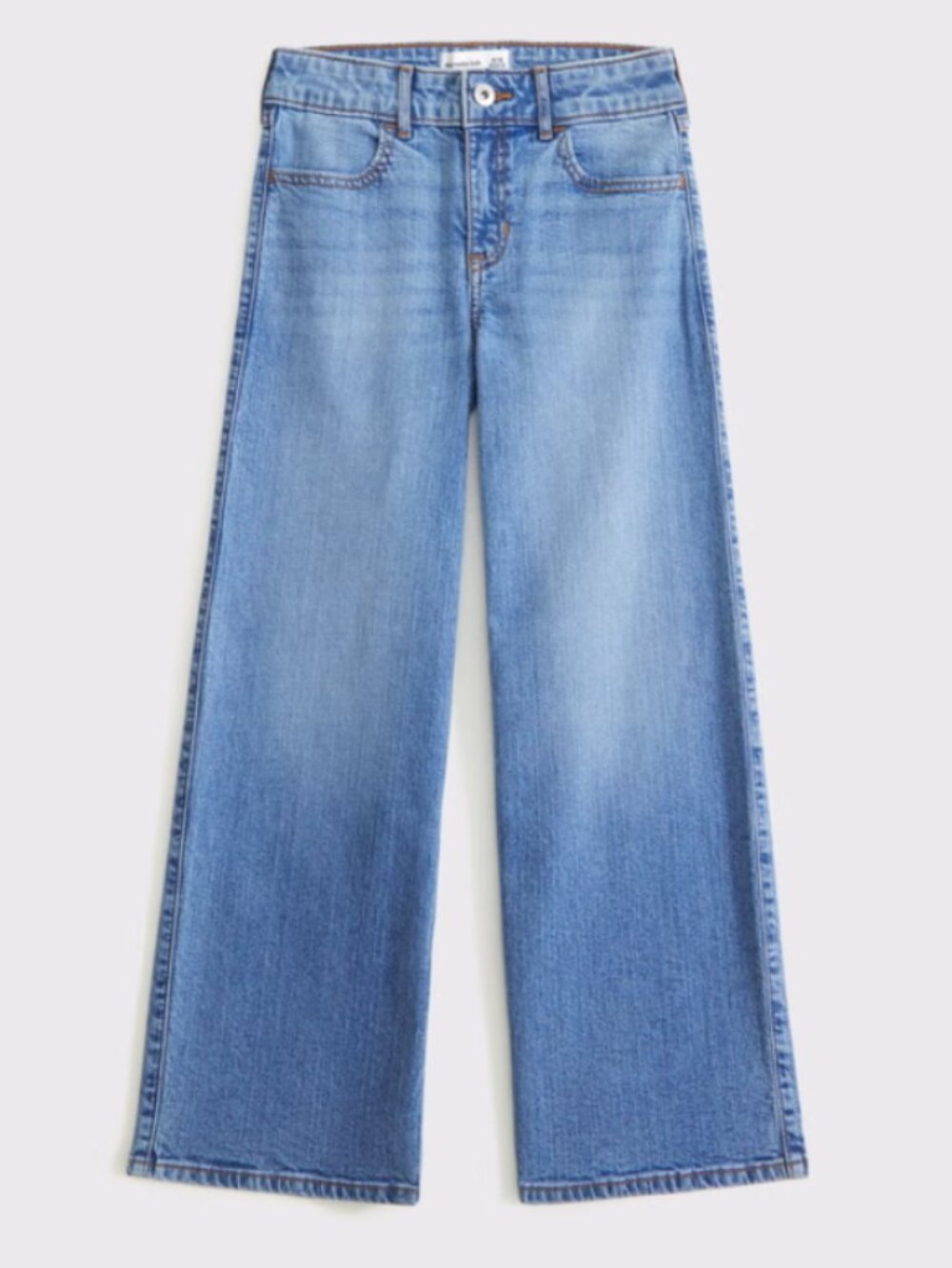 Abercombie Kids || High-rise wide-leg jean || Medium wash